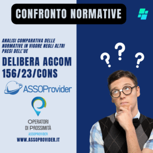 Primo report comparativo UE: Delibera AGCOM n. 156/23/CONS